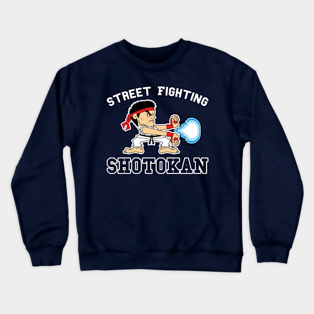 Street Fighting Shotokan Crewneck Sweatshirt by Pengew